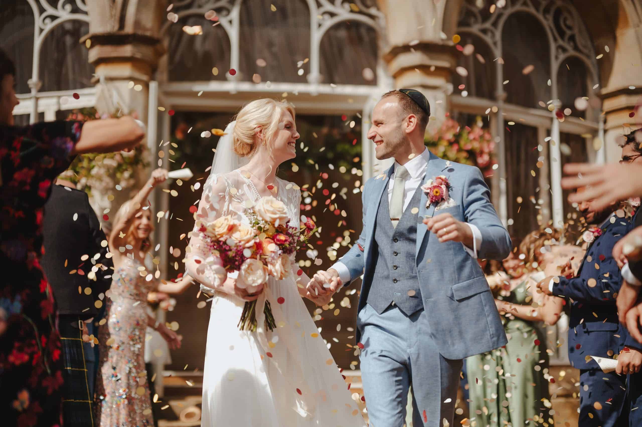 Jewish groom and bride